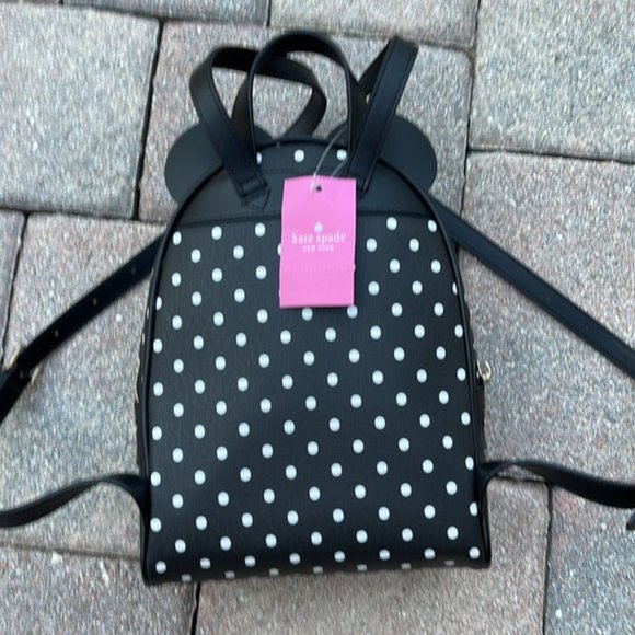Kate Spade Disney X Kate Spade New York Minnie Dome Backpack Black Multi - Picture 15 of 16